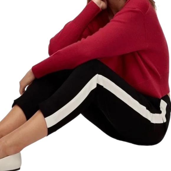 Aritzia Babaton Conan Cropped Ankle Dress Pants Side Stripe Slim Trousers Small - Picture 2 of 5